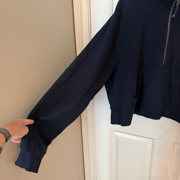 Lululemon Scuba Oversized Half-Zip Hoodie Black 45740 - Picture 8 of 14